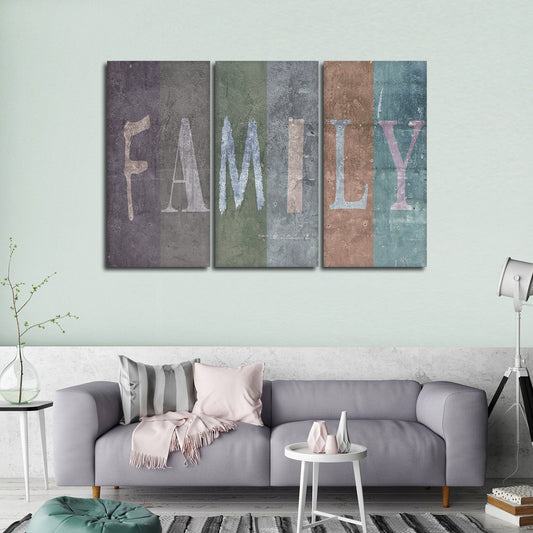 Family Multi Panel Canvas Wall Art