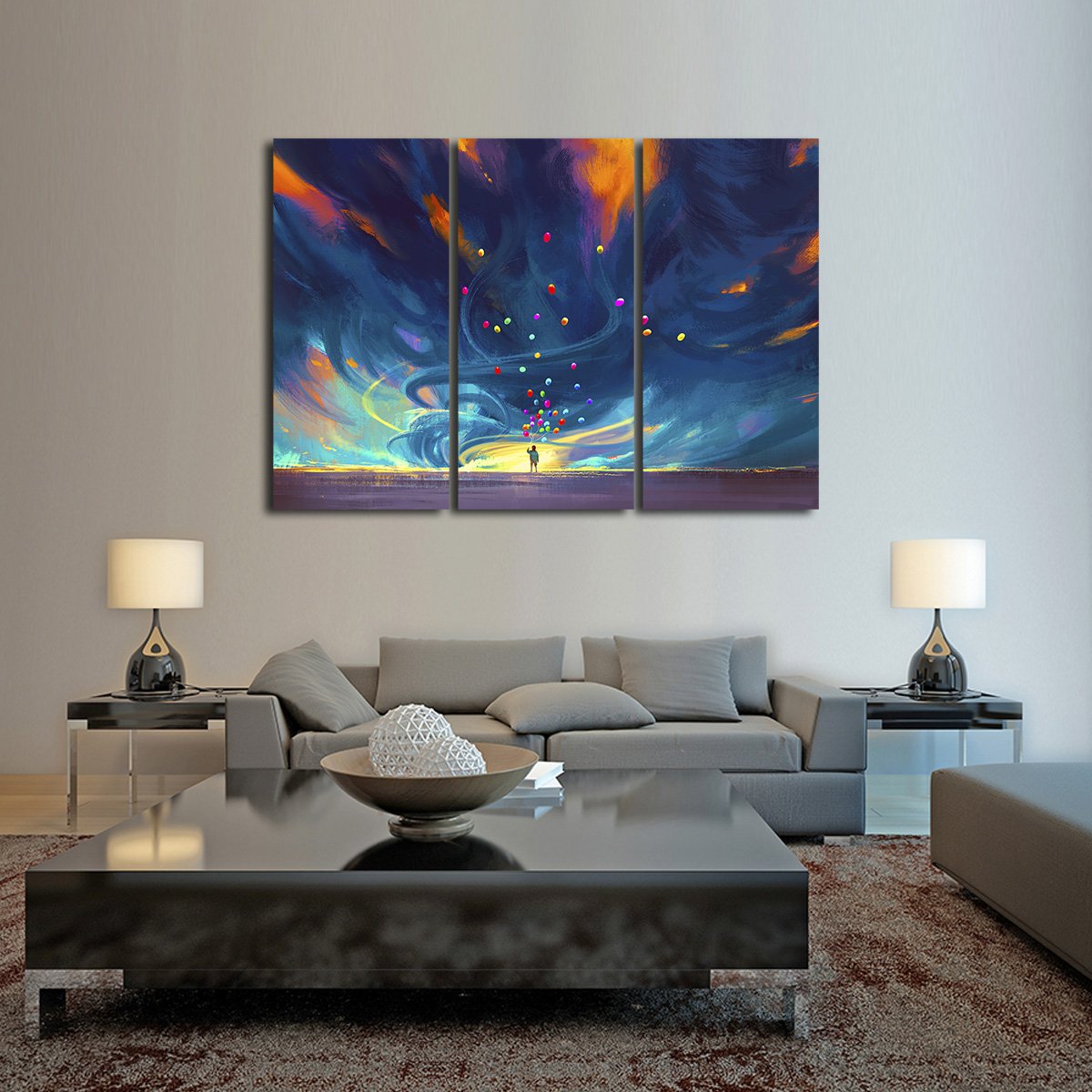 Fantasy Balloons Multi Panel Canvas Wall Art
