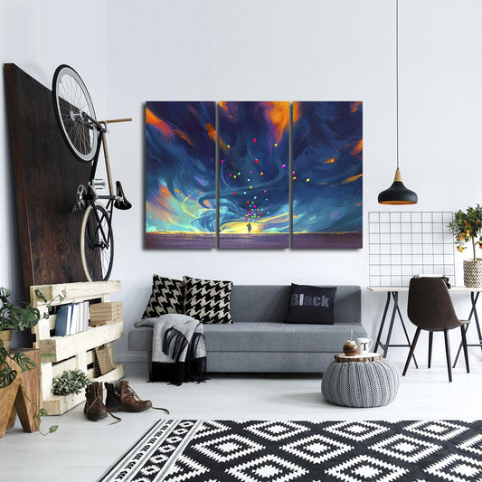 Fantasy Balloons Multi Panel Canvas Wall Art