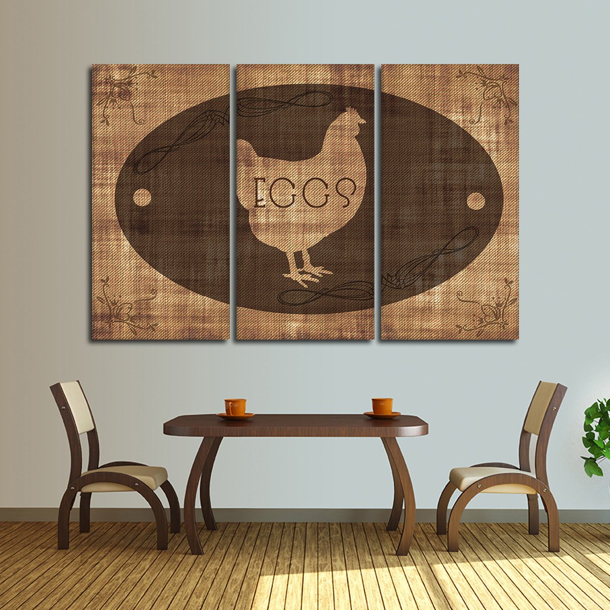 Farm Eggs Multi Panel Canvas Wall Art