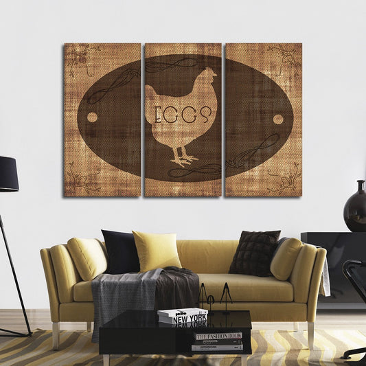 Farm Eggs Multi Panel Canvas Wall Art