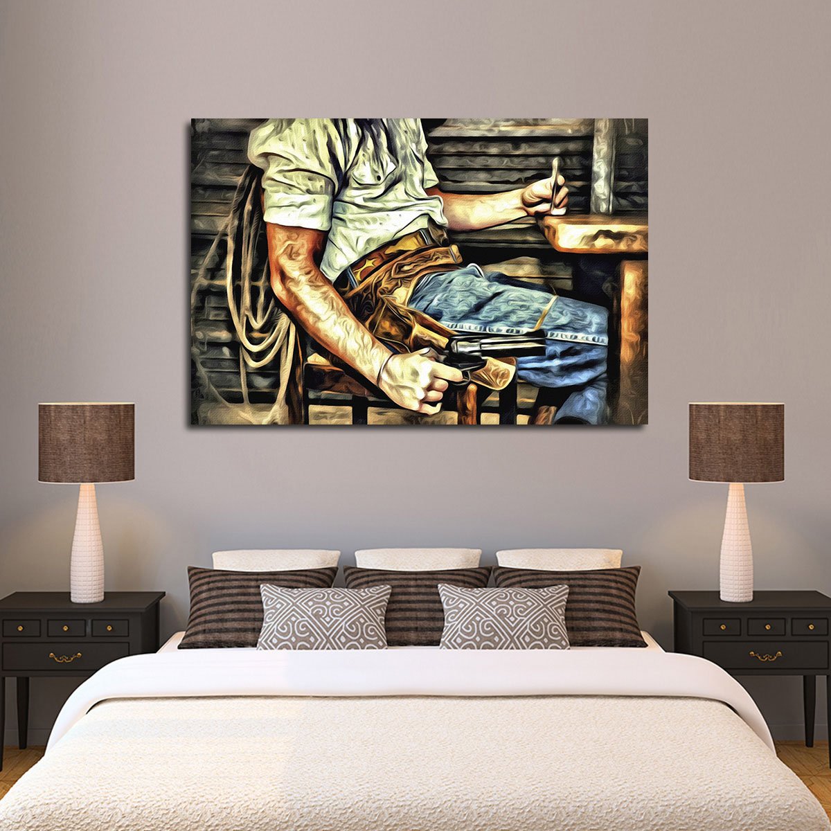 Fearless Cowboy Multi Panel Canvas Wall Art