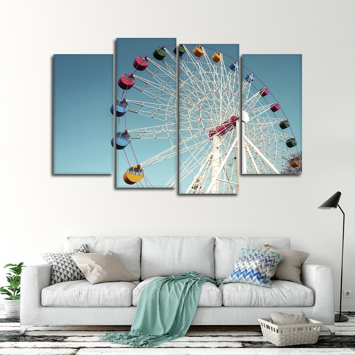 Ferris Wheel Multi Panel Canvas Wall Art