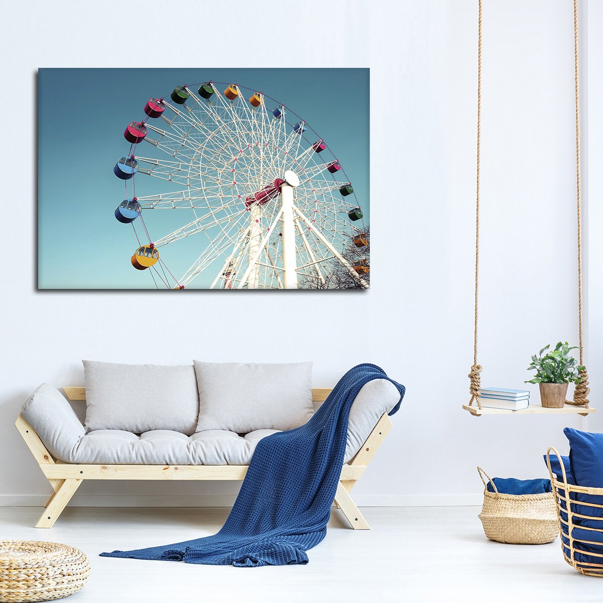 Ferris Wheel Multi Panel Canvas Wall Art