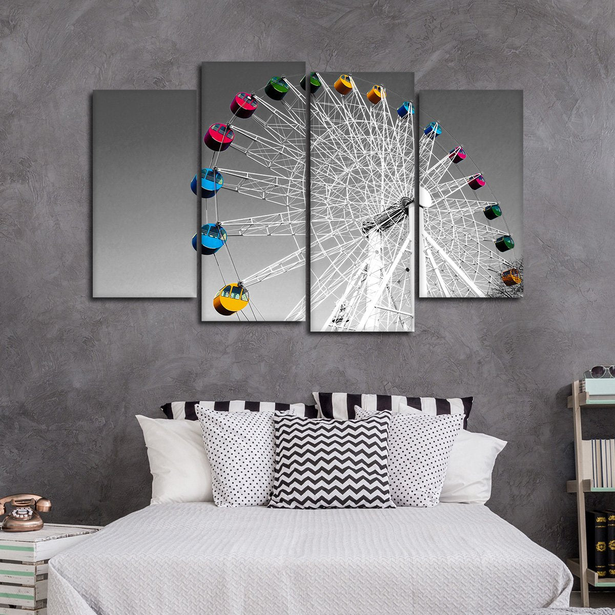 Ferris Wheel Pop Multi Panel Canvas Wall Art