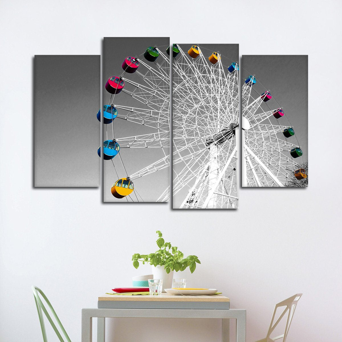 Ferris Wheel Pop Multi Panel Canvas Wall Art