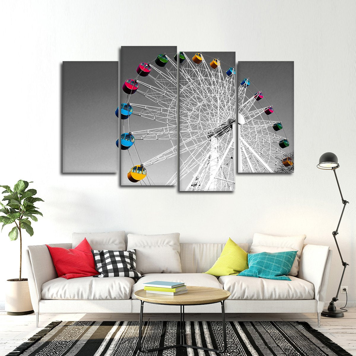 Ferris Wheel Pop Multi Panel Canvas Wall Art