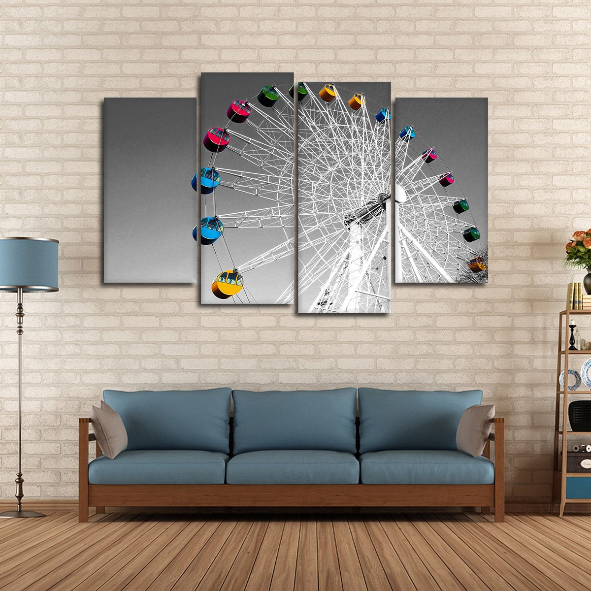 Ferris Wheel Pop Multi Panel Canvas Wall Art