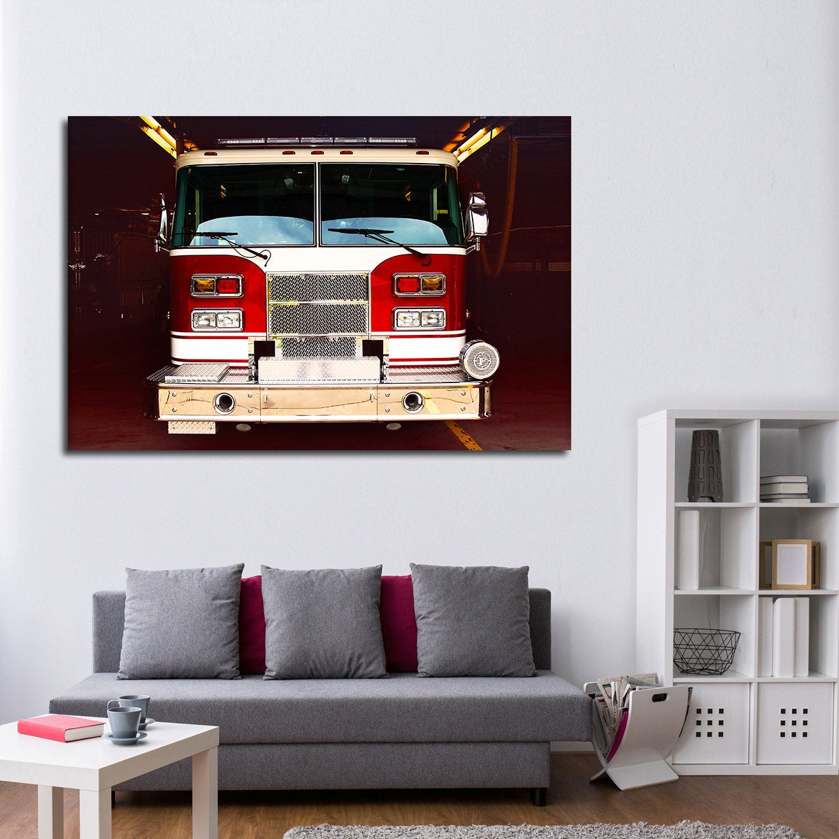 Fire Truck Multi Panel Canvas Wall Art