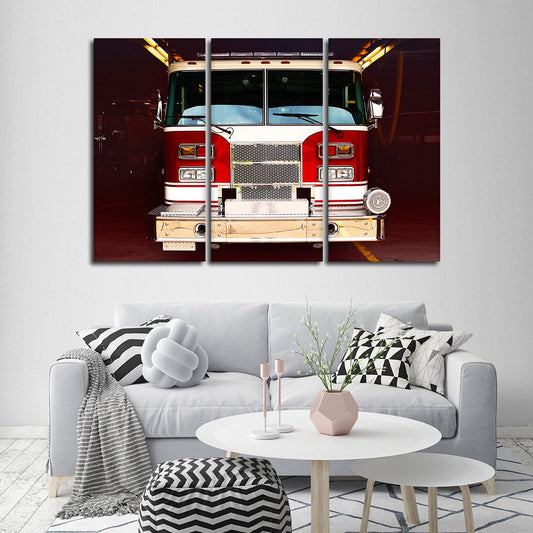 Fire Truck Multi Panel Canvas Wall Art