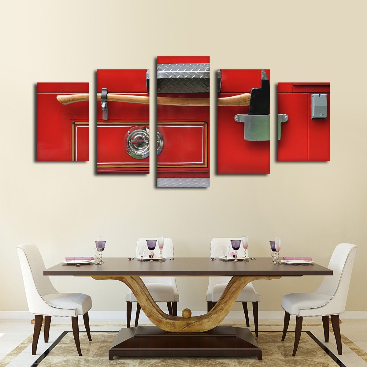 Fire Axe Multi Panel Canvas Wall Art