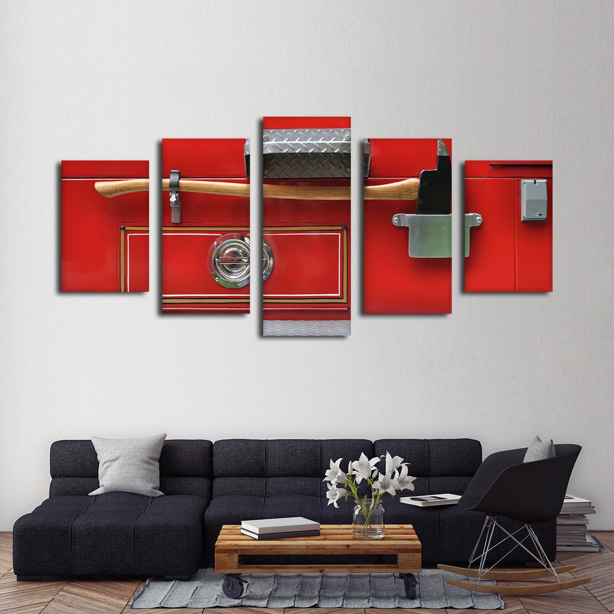 Fire Axe Multi Panel Canvas Wall Art