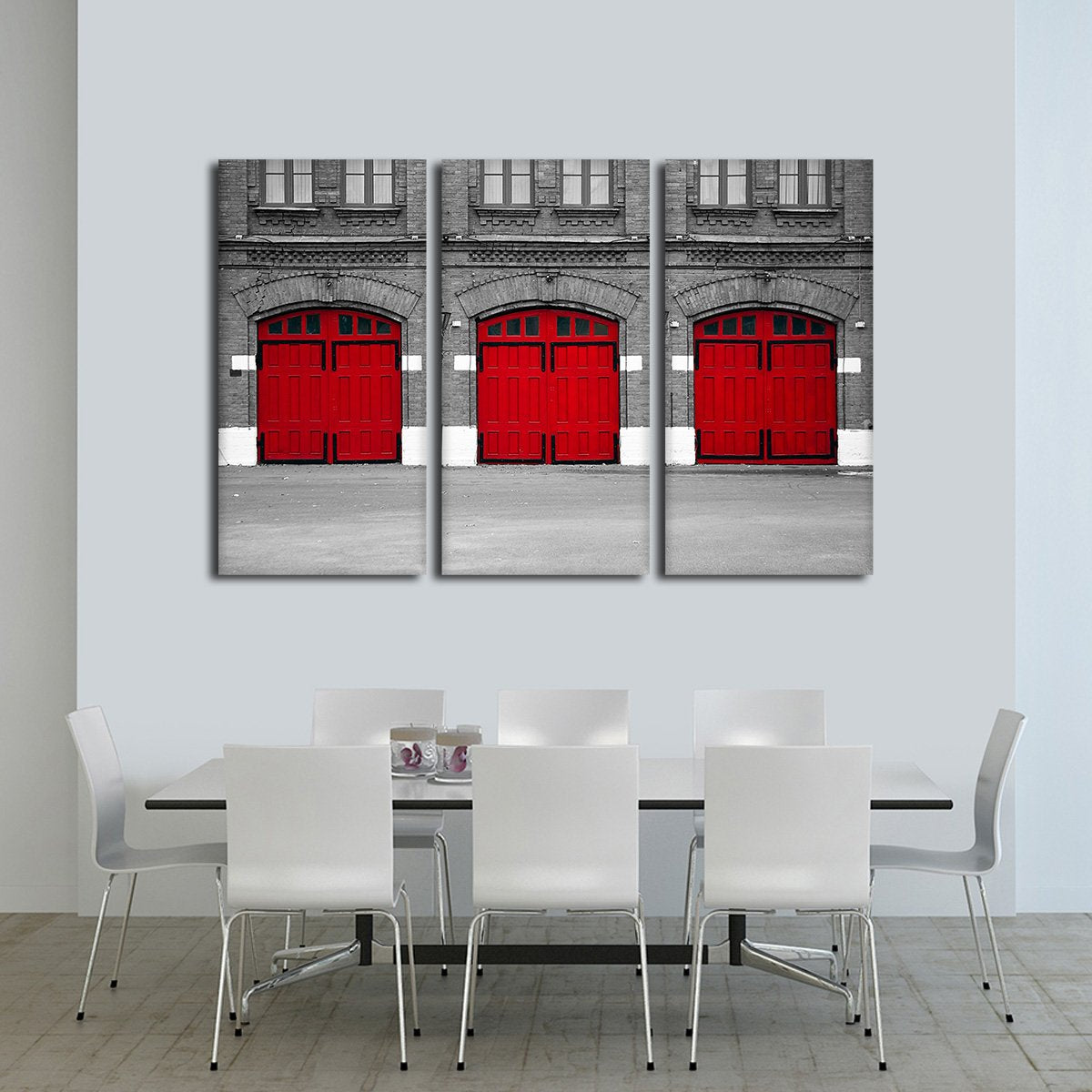 Fire Station Multi Panel Canvas Wall Art
