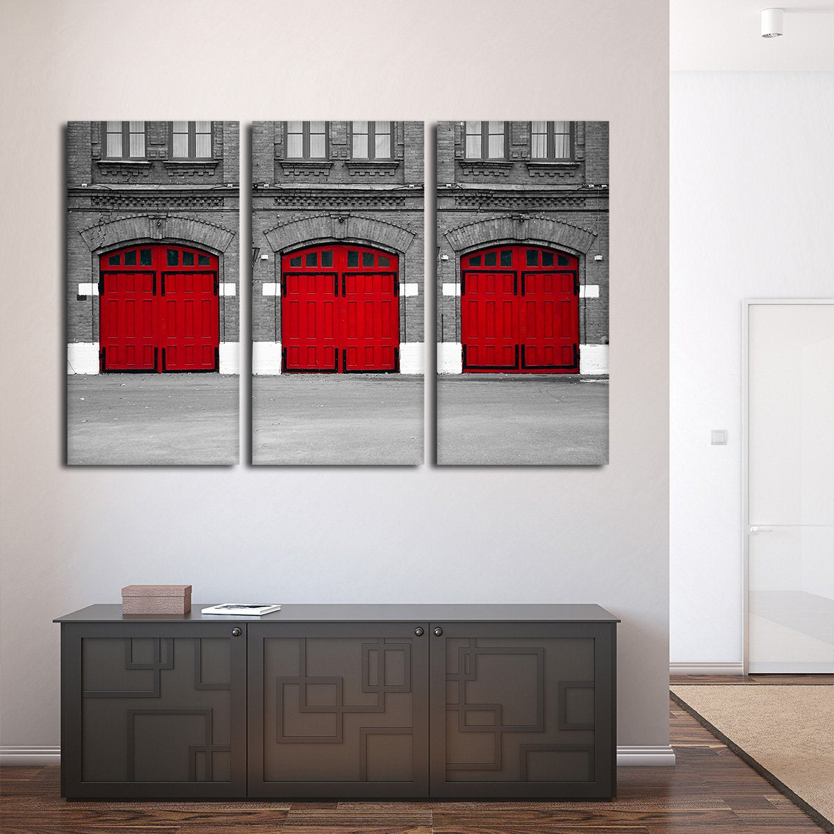 Fire Station Multi Panel Canvas Wall Art