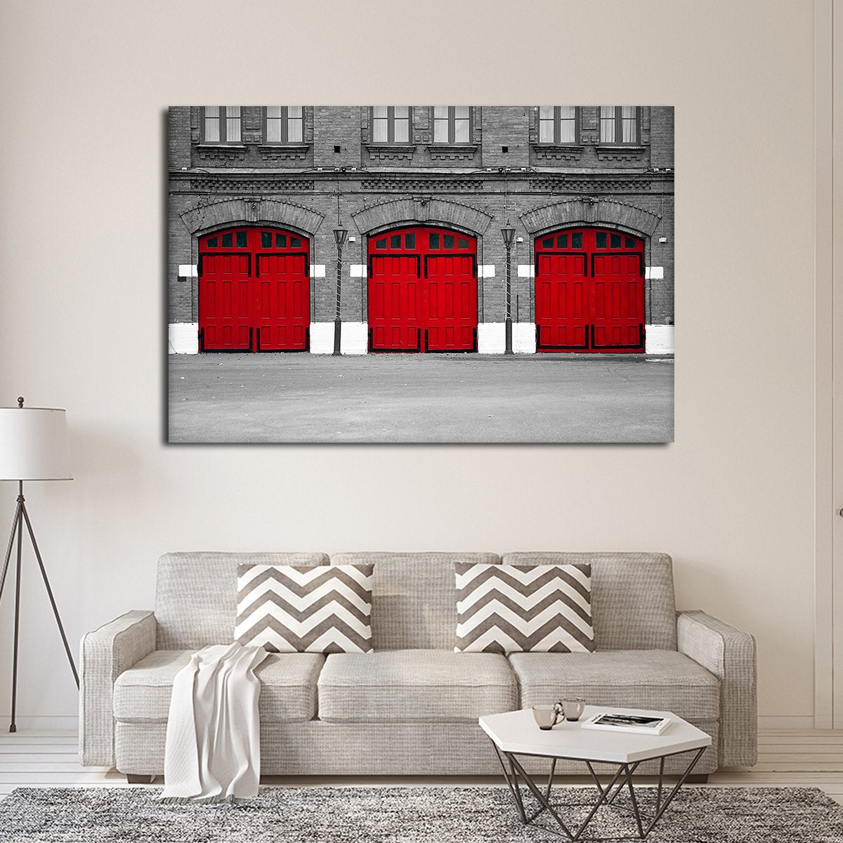 Fire Station Multi Panel Canvas Wall Art