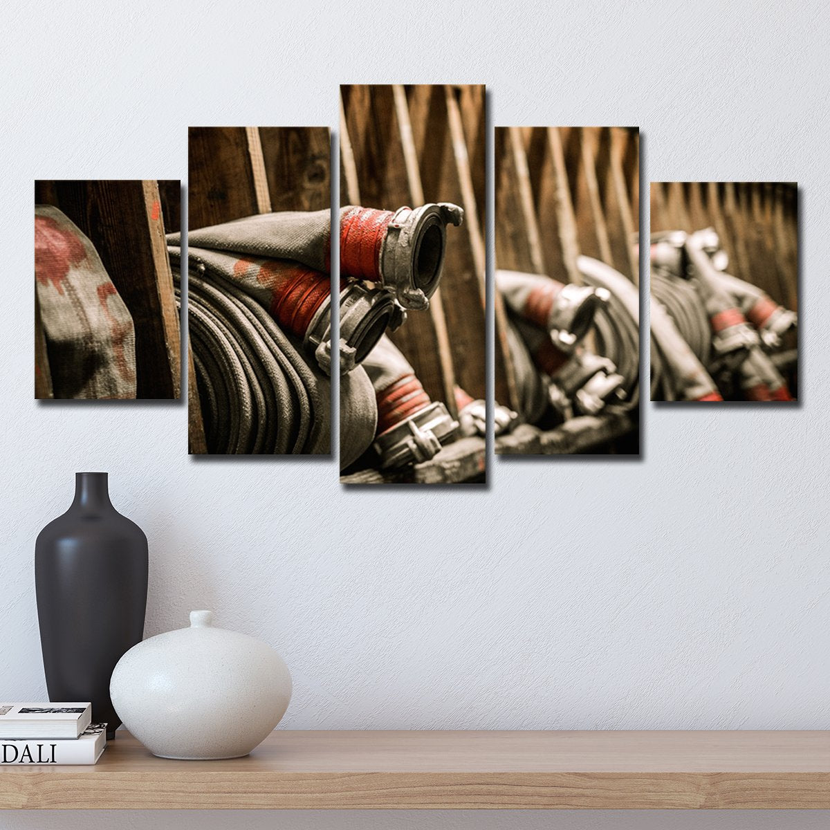 Firefighting Hose Multi Panel Canvas Wall Art