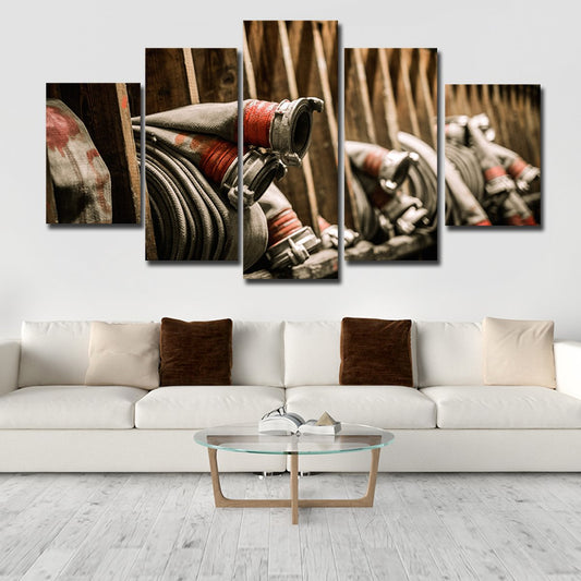 Firefighting Hose Multi Panel Canvas Wall Art