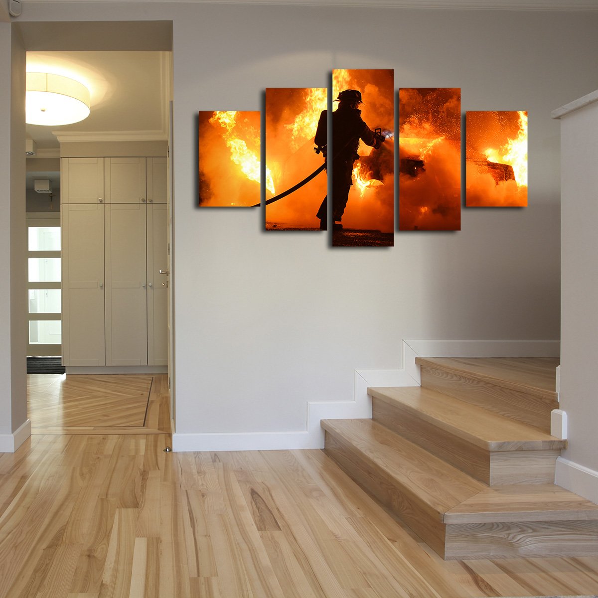 Fireman Multi Panel Canvas Wall Art