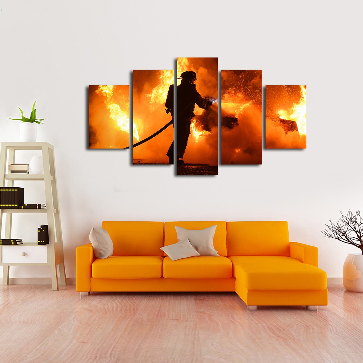 Fireman Multi Panel Canvas Wall Art