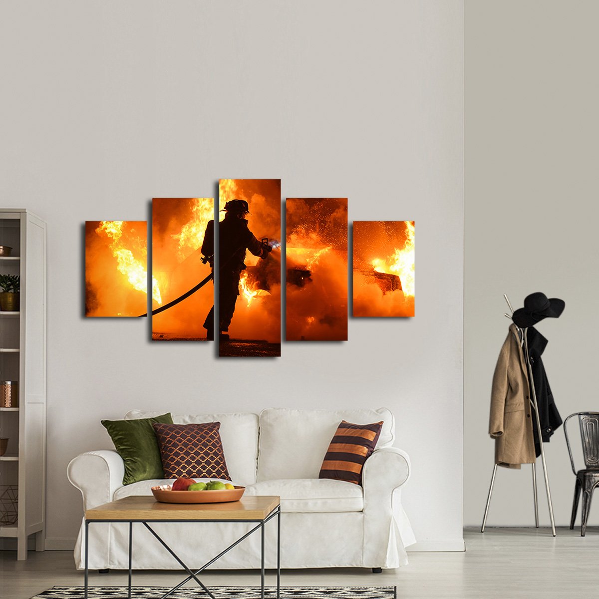 Fireman Multi Panel Canvas Wall Art