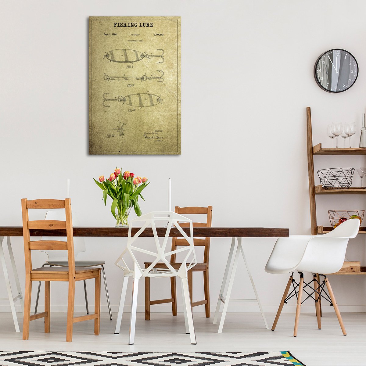 Fishing Lure Patent Canvas Wall Art