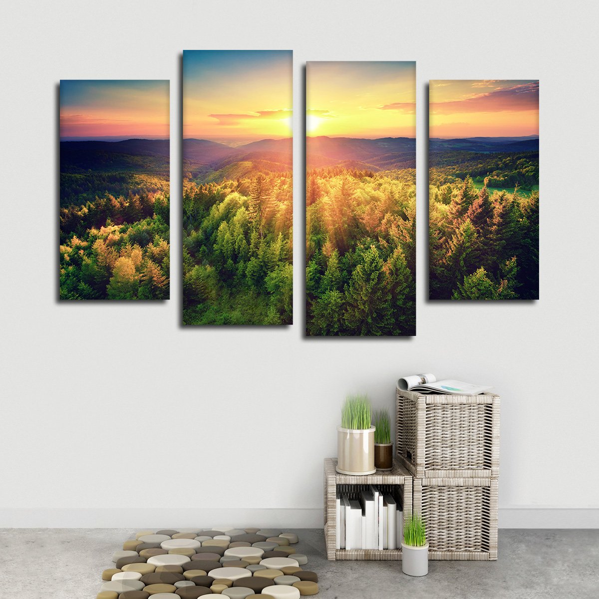 Float To The Forest Multi Panel Canvas Wall Art