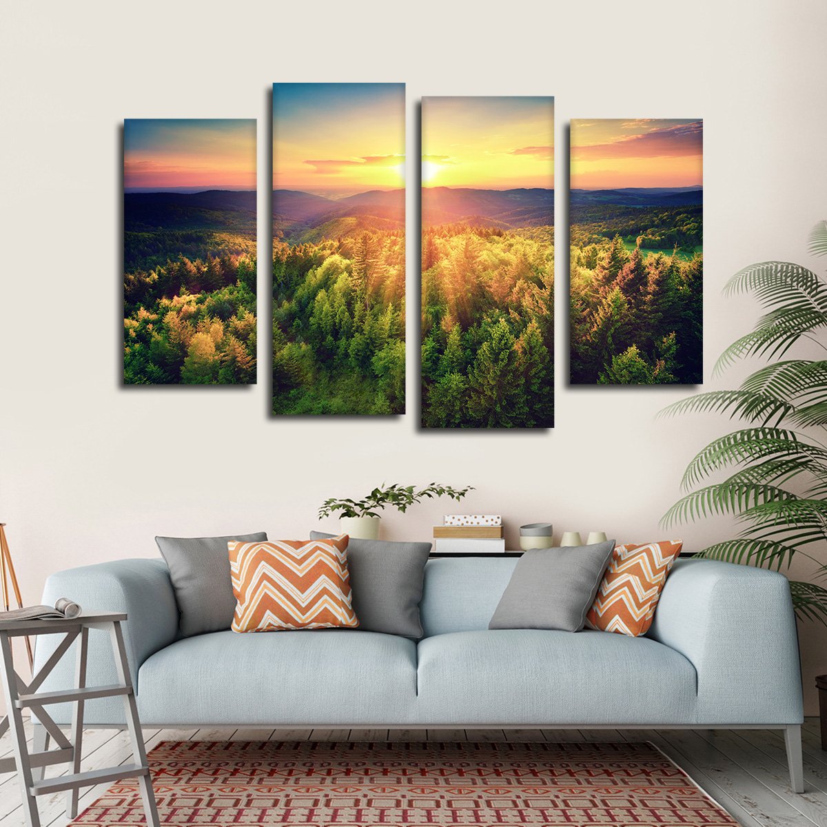 Float To The Forest Multi Panel Canvas Wall Art