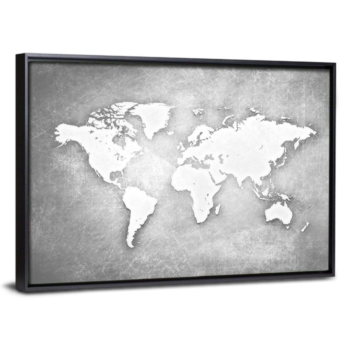 Platinum World Map Multi Panel Canvas Wall Art