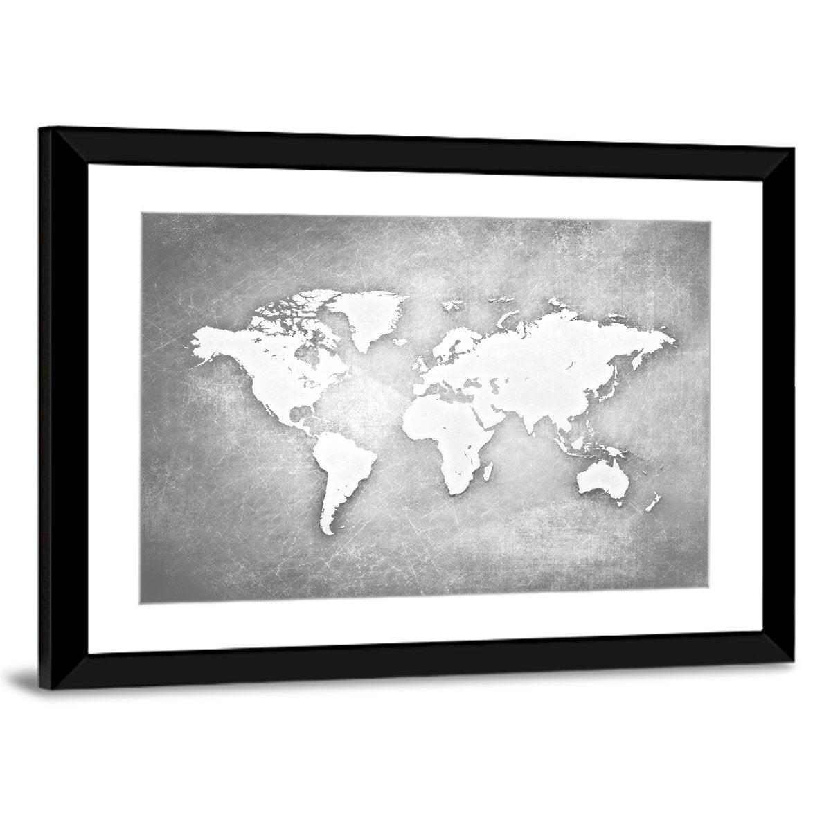 Platinum World Map Multi Panel Canvas Wall Art