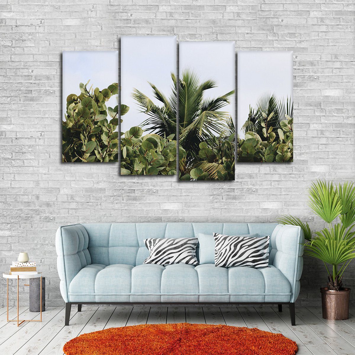 Florida Leaves Multi Panel Canvas Wall Art