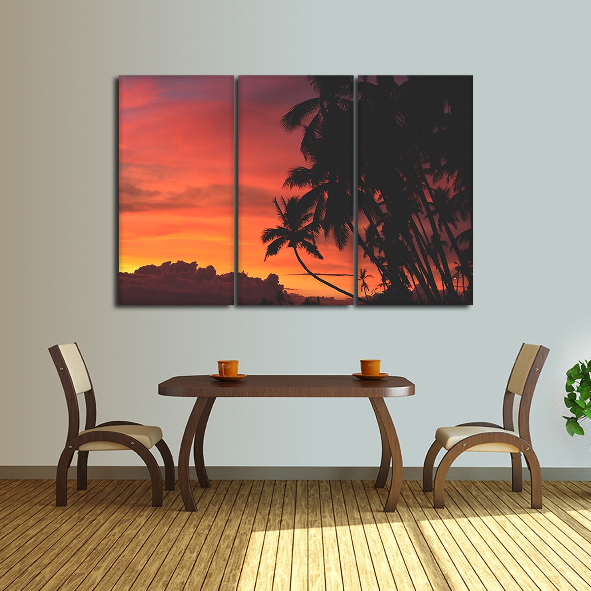 Florida Sunset Multi Panel Canvas Wall Art