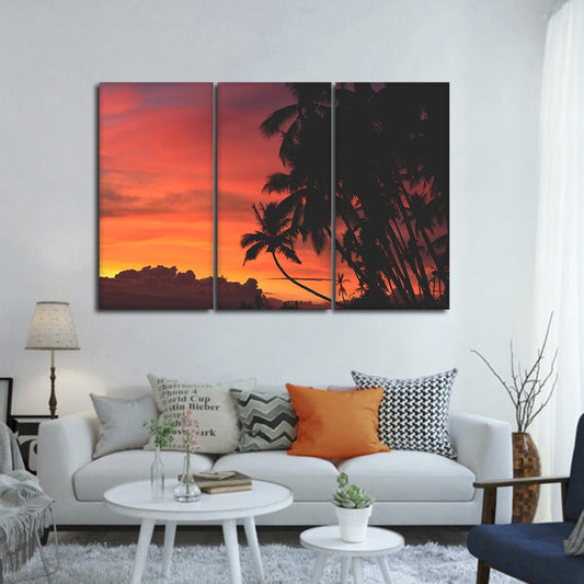 Florida Sunset Multi Panel Canvas Wall Art