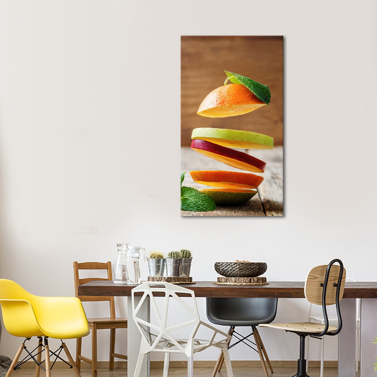 Flying Fruit Multi Panel Canvas Wall Art