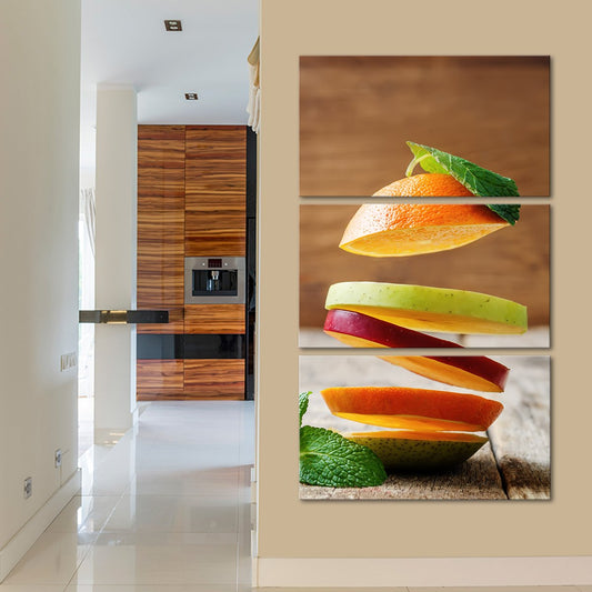 Flying Fruit Multi Panel Canvas Wall Art
