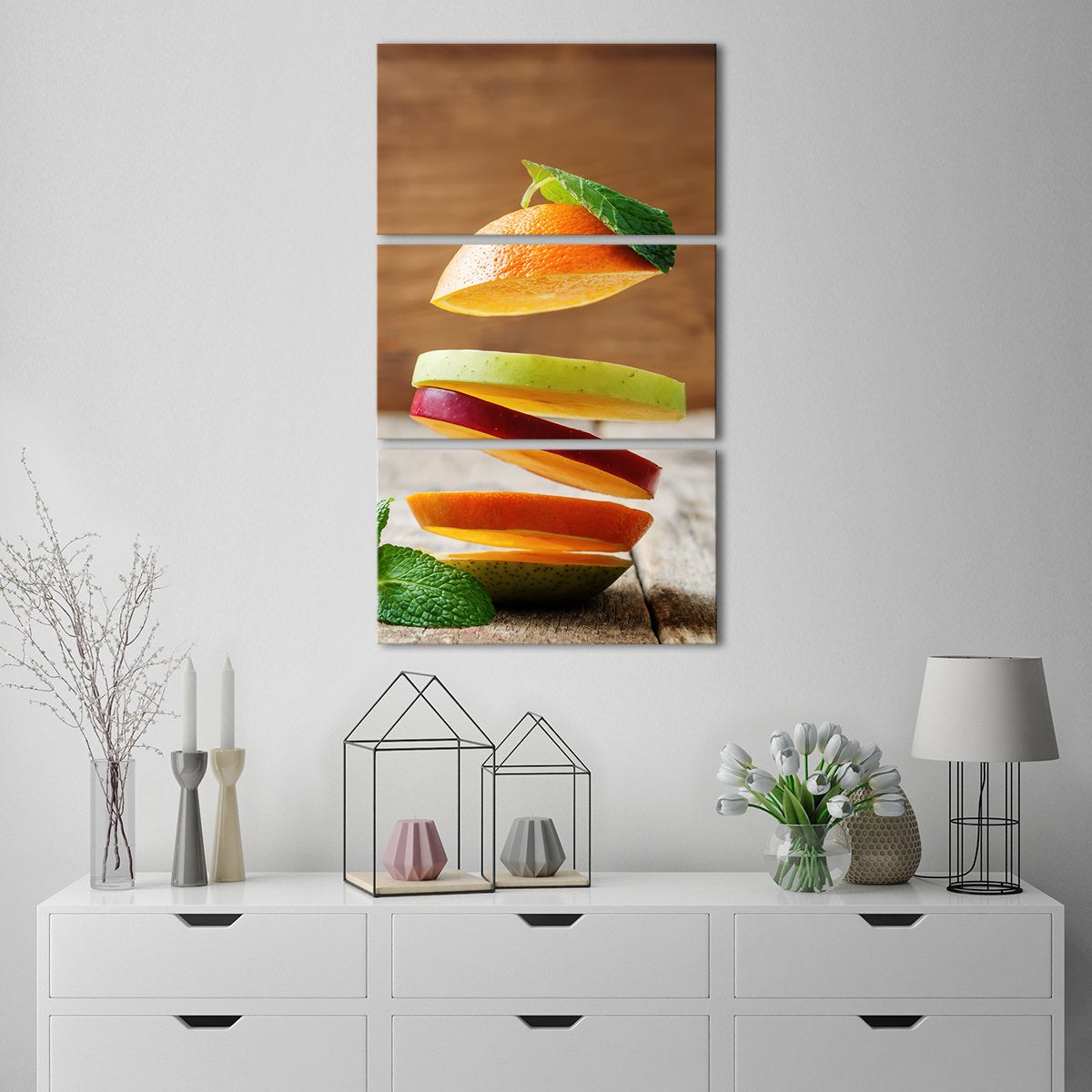 Flying Fruit Multi Panel Canvas Wall Art