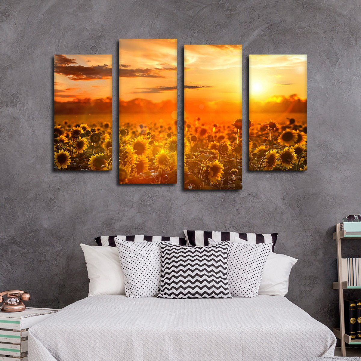 Follow The Sunshine Multi Panel Canvas Wall Art