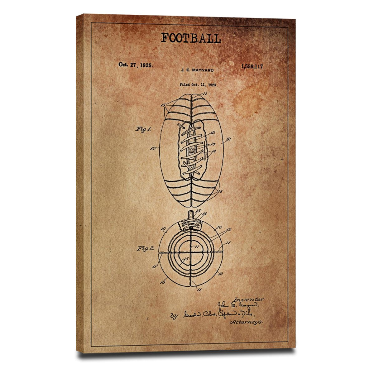 Football Patent Canvas Wall Art