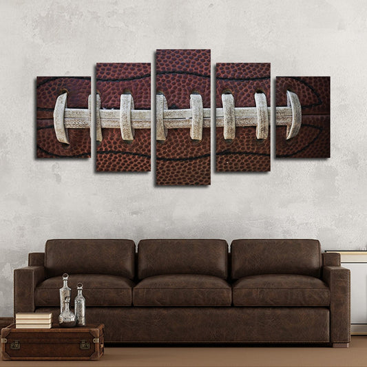 Football Laces Multi Panel Canvas Wall Art