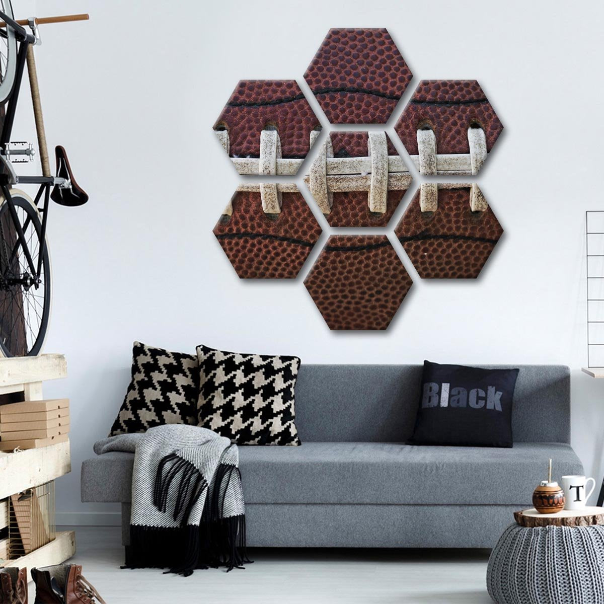 Football Laces Multi Panel Canvas Wall Art