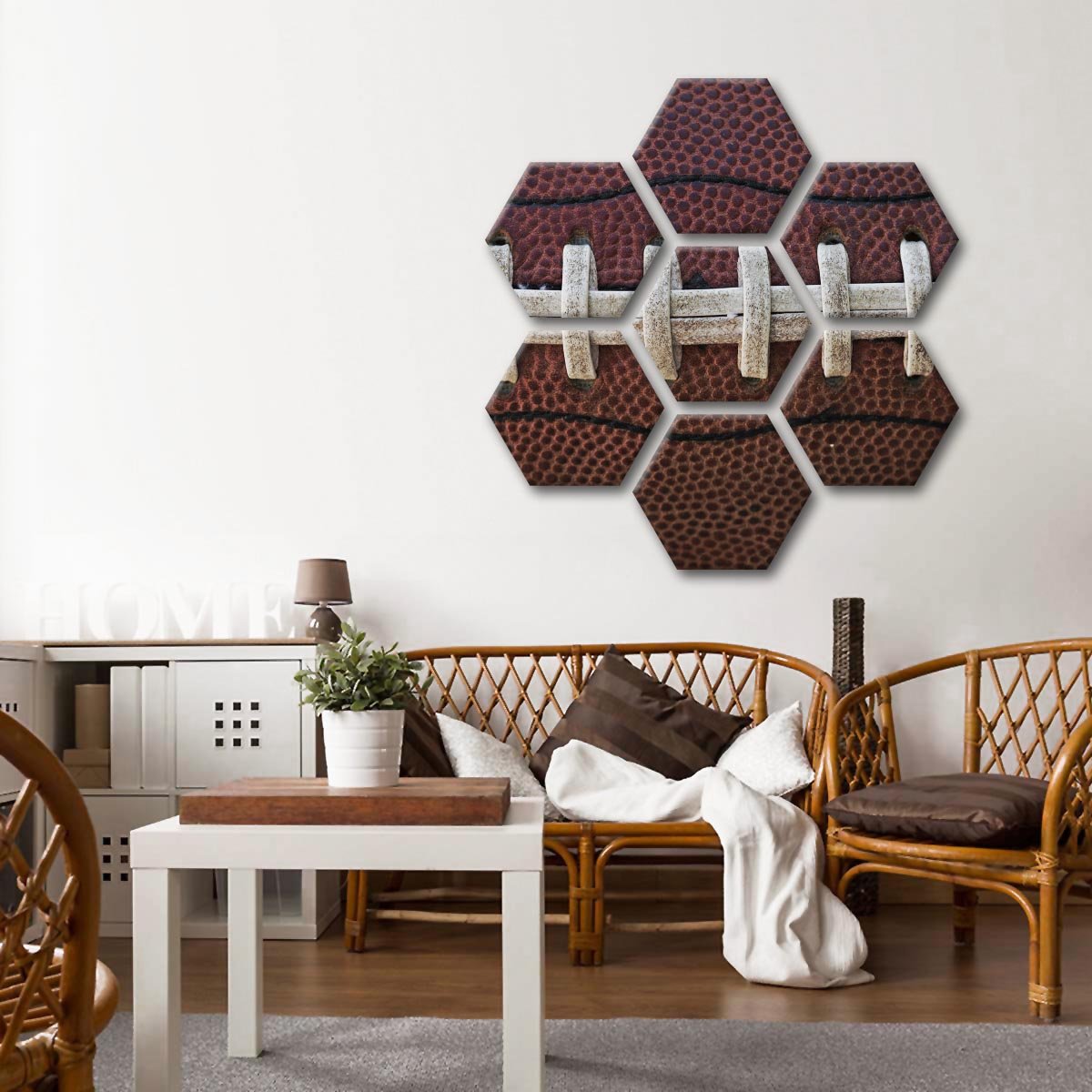 Football Laces Multi Panel Canvas Wall Art