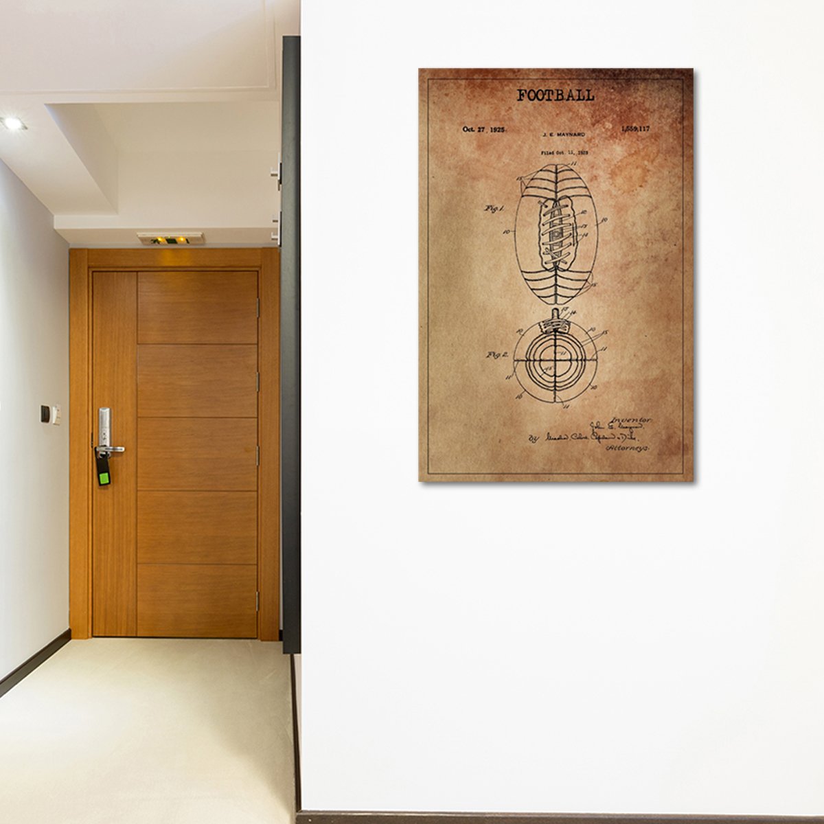 Football Patent Canvas Wall Art
