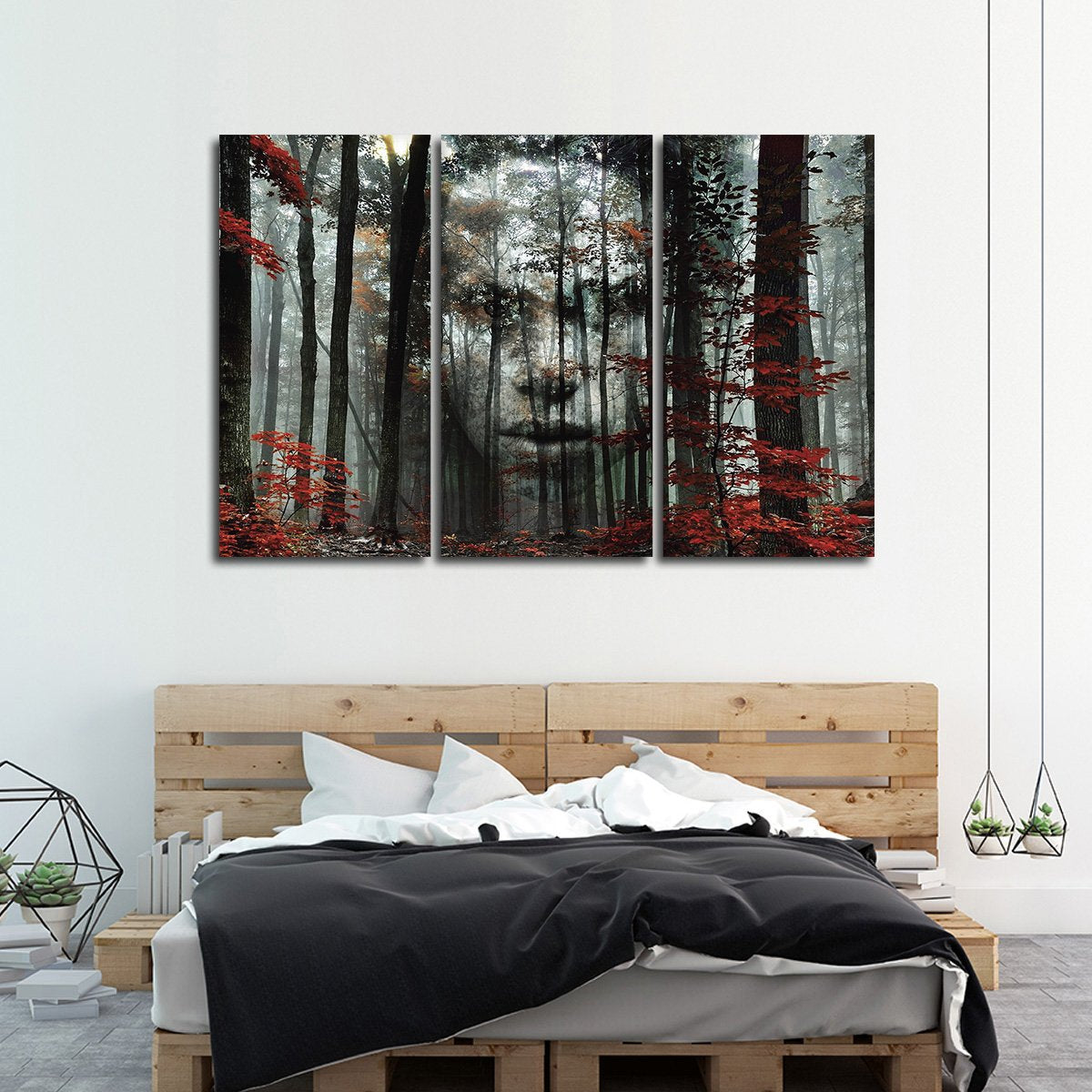 Forest Figure Multi Panel Canvas Wall Art