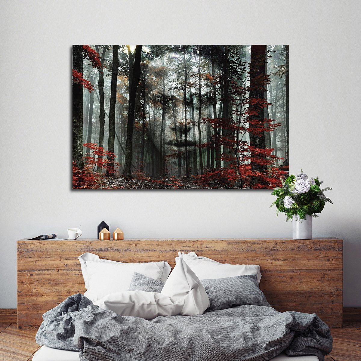 Forest Figure Multi Panel Canvas Wall Art