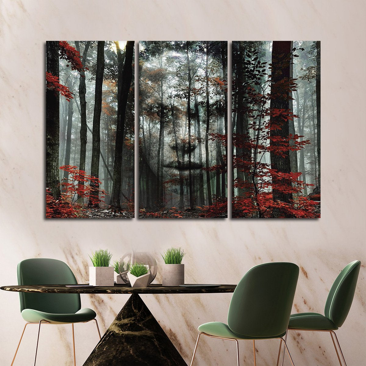 Forest Figure Multi Panel Canvas Wall Art
