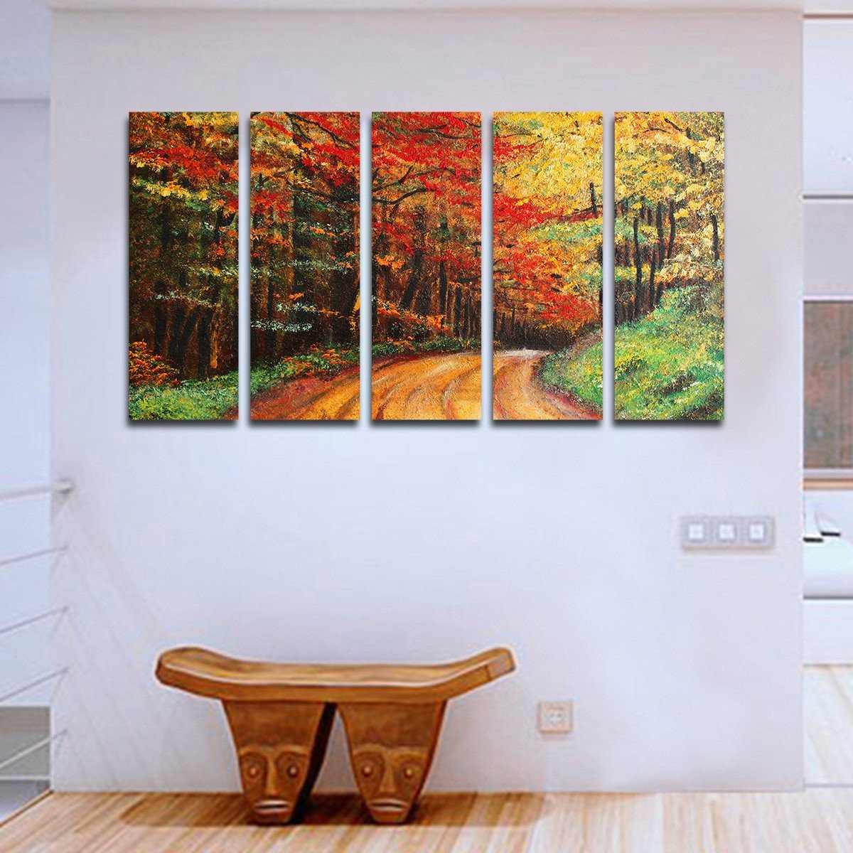 Forest Road Multi Panel Canvas Wall Art