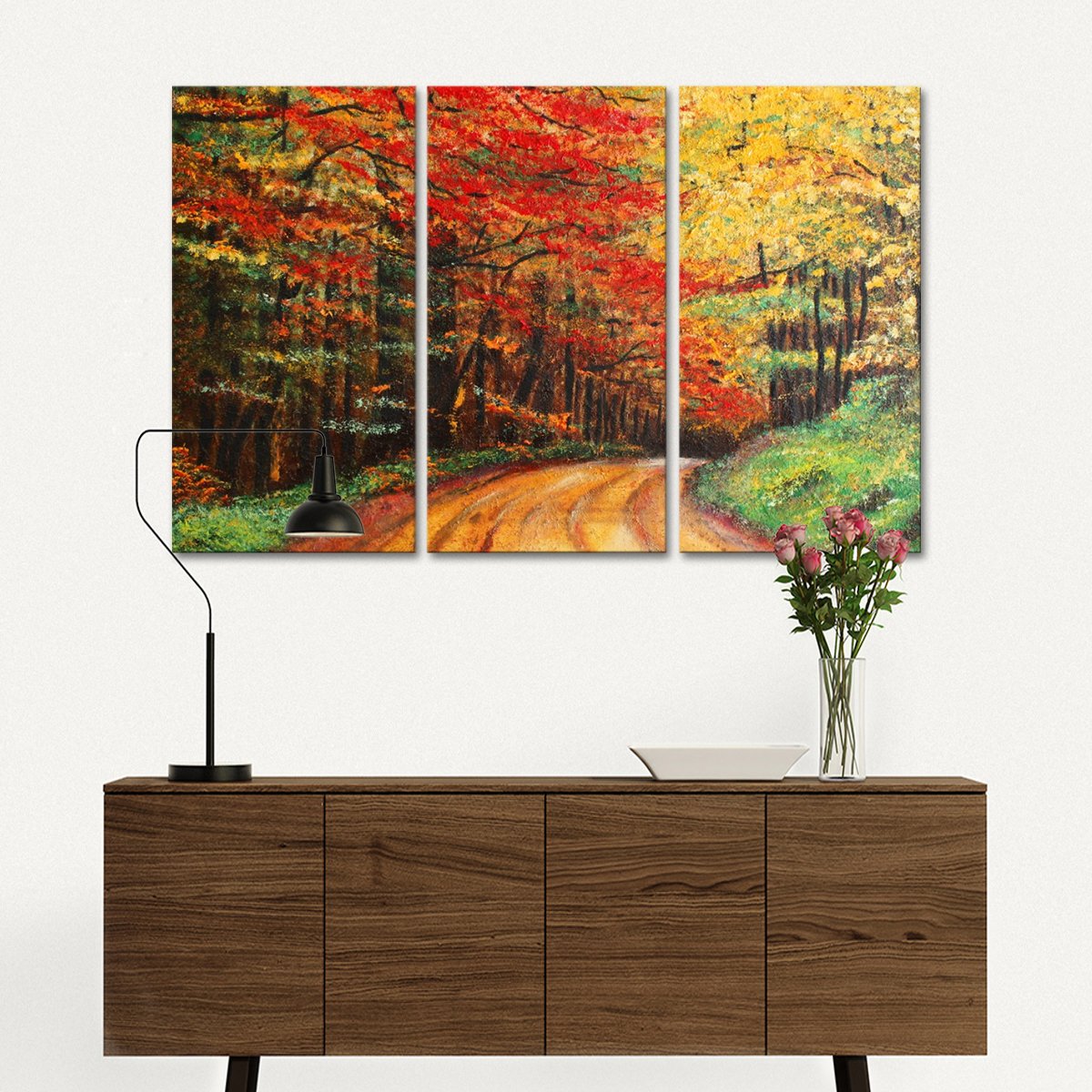 Forest Road Multi Panel Canvas Wall Art