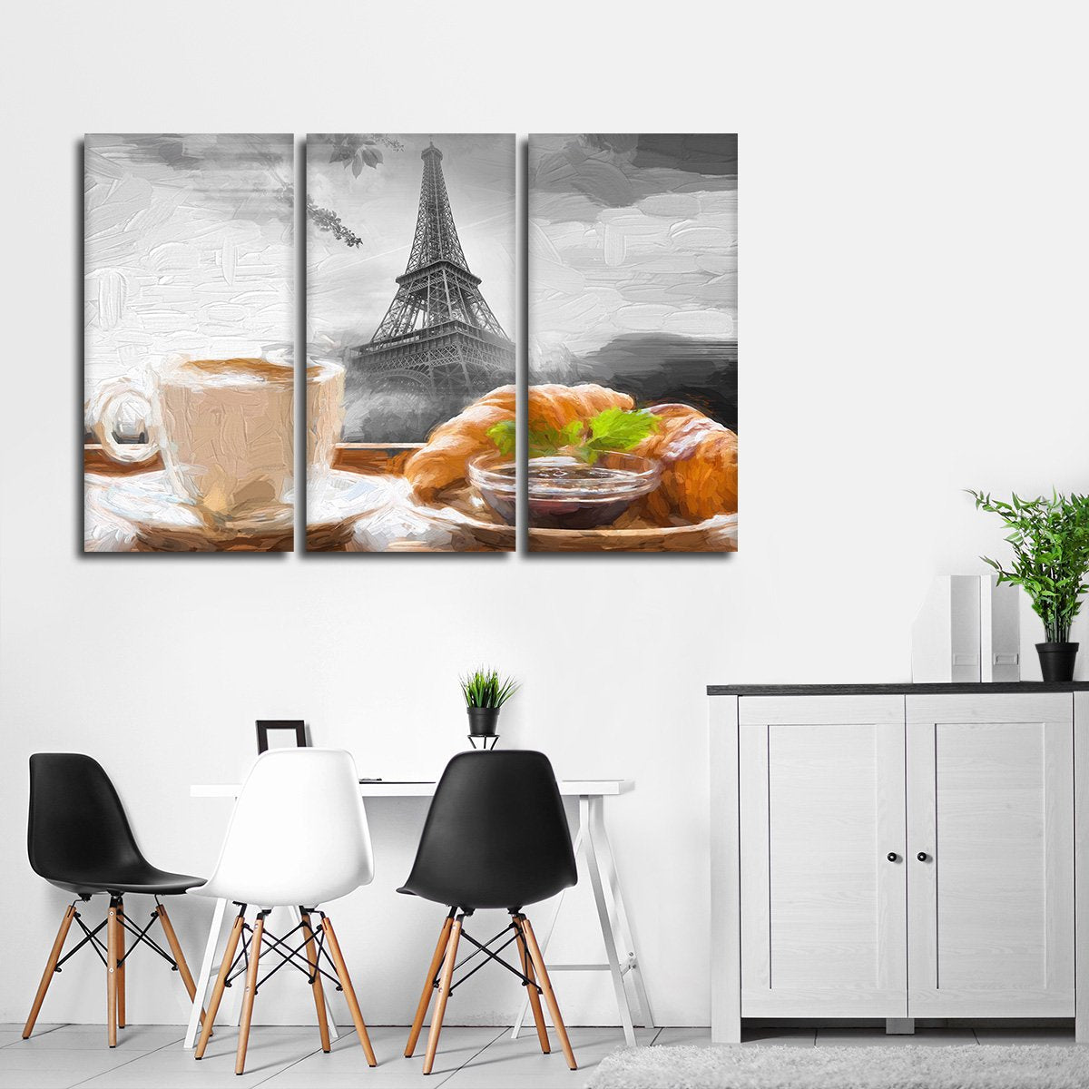 French Breakfast Multi Panel Canvas Wall Art