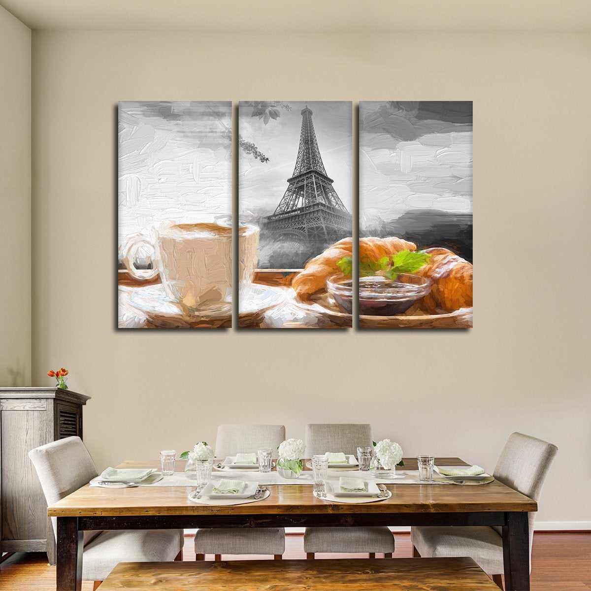 French Breakfast Multi Panel Canvas Wall Art