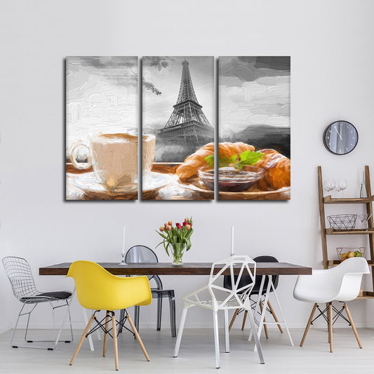 French Breakfast Multi Panel Canvas Wall Art