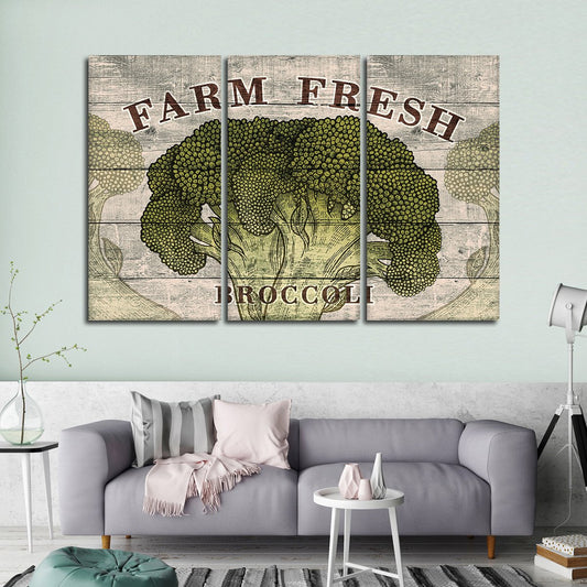 Fresh Broccoli Multi Panel Canvas Wall Art